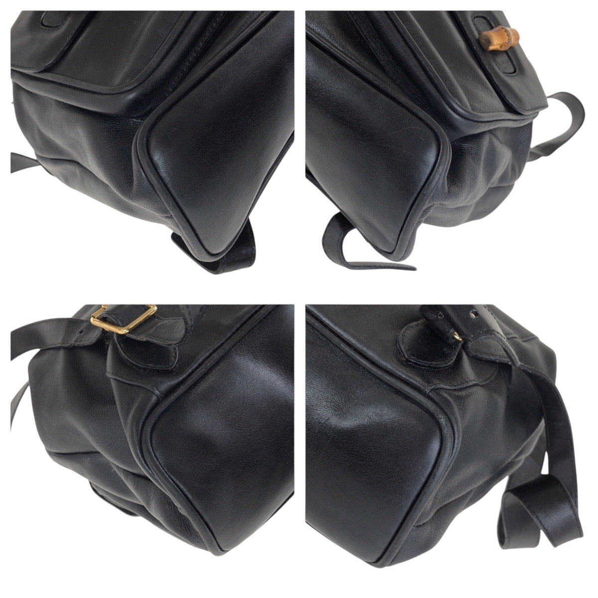 GUCCI Backpack 003 2058 0016 leather black Backpacks & Daypacks Backpacks Bamboo Women Used Authentic