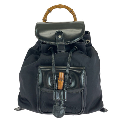 GUCCI Backpack 003 1998 0030 leather black Backpacks & Daypacks Backpacks Bamboo Women Used Authentic