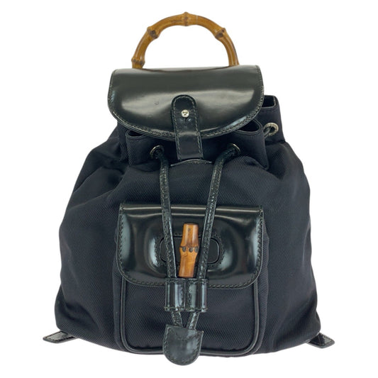 GUCCI Backpack 003 1998 0030 leather black Backpacks & Daypacks Backpacks Bamboo Women Used Authentic