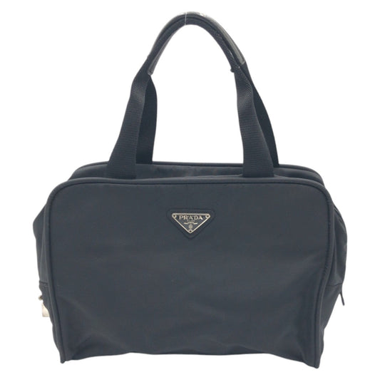 PRADA Handbag Nylon Black black Test Triangular logo Women Used Authentic