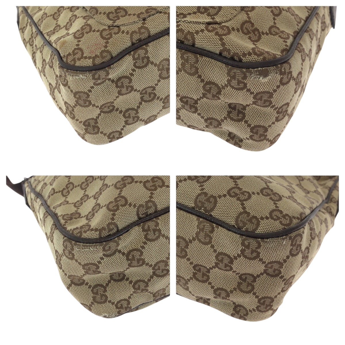 GUCCI Shoulder Bag 131211 GG canvas Beige Brown SilverMetal Shoulder Bag Crossbody Women Used Authentic