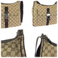 GUCCI Shoulder Bag 131211 GG canvas Beige Brown SilverMetal Shoulder Bag Crossbody Women Used Authentic