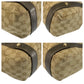 GUCCI Tote Bag 130736 GG canvas, leather Beige Gold Metal Tote Bag Shoulder Bag Abbey Women Used Authentic