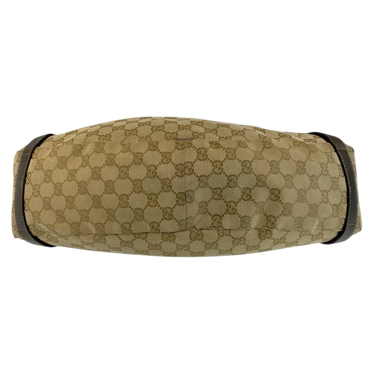 GUCCI Tote Bag 130736 GG canvas, leather Beige Gold Metal Tote Bag Shoulder Bag Abbey Women Used Authentic