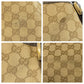 GUCCI Tote Bag 130736 GG canvas, leather Beige Gold Metal Tote Bag Shoulder Bag Abbey Women Used Authentic