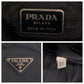PRADA Tote Bag Nylon Black SilverMetal Tote Bag Shoulder Bag Test Triangle With logo Women Used Authentic