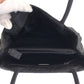PRADA Tote Bag Nylon Black SilverMetal Tote Bag Shoulder Bag Test Triangle With logo Women Used Authentic