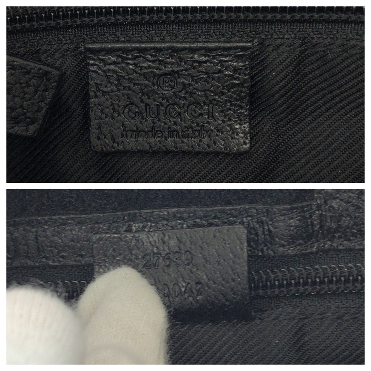 GUCCI Shoulder Bag 27639 GG canvas Black SilverMetal Shoulder Bag pochette mens Used Authentic