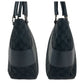 GUCCI Tote Bag 113011 GG canvas, leather Black black Tote Bag Shoulder Bag Women Used Authentic