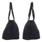 PRADA Tote Bag Nylon Black SilverMetal Tote Bag Shoulder Bag Test Triangle With logo Women Used Authentic