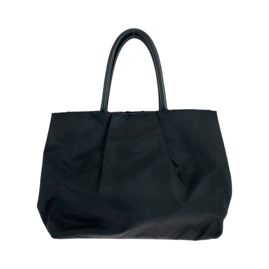PRADA Tote Bag BN1601 Nylon Black SilverMetal Tote Bag handbag Test Ribbon TriangleWith logo Women Used Authentic