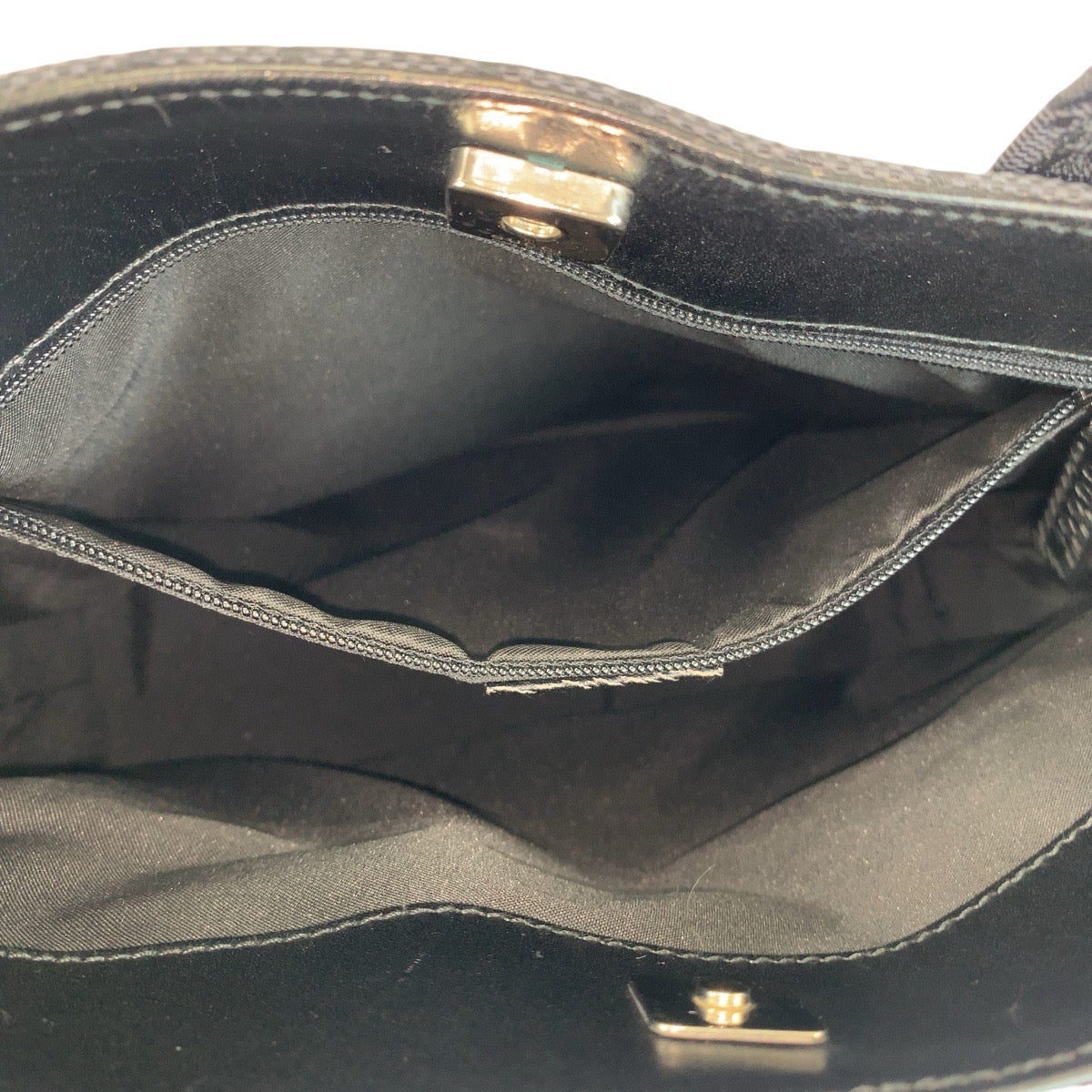 GUCCI Tote Bag 002 1080 GG canvas, leather Black black Tote Bag handbag Women Used Authentic