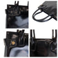 GUCCI Tote Bag 000 1669 0503 enamel Black GoldMetal Tote Bag handbag Women Used Authentic