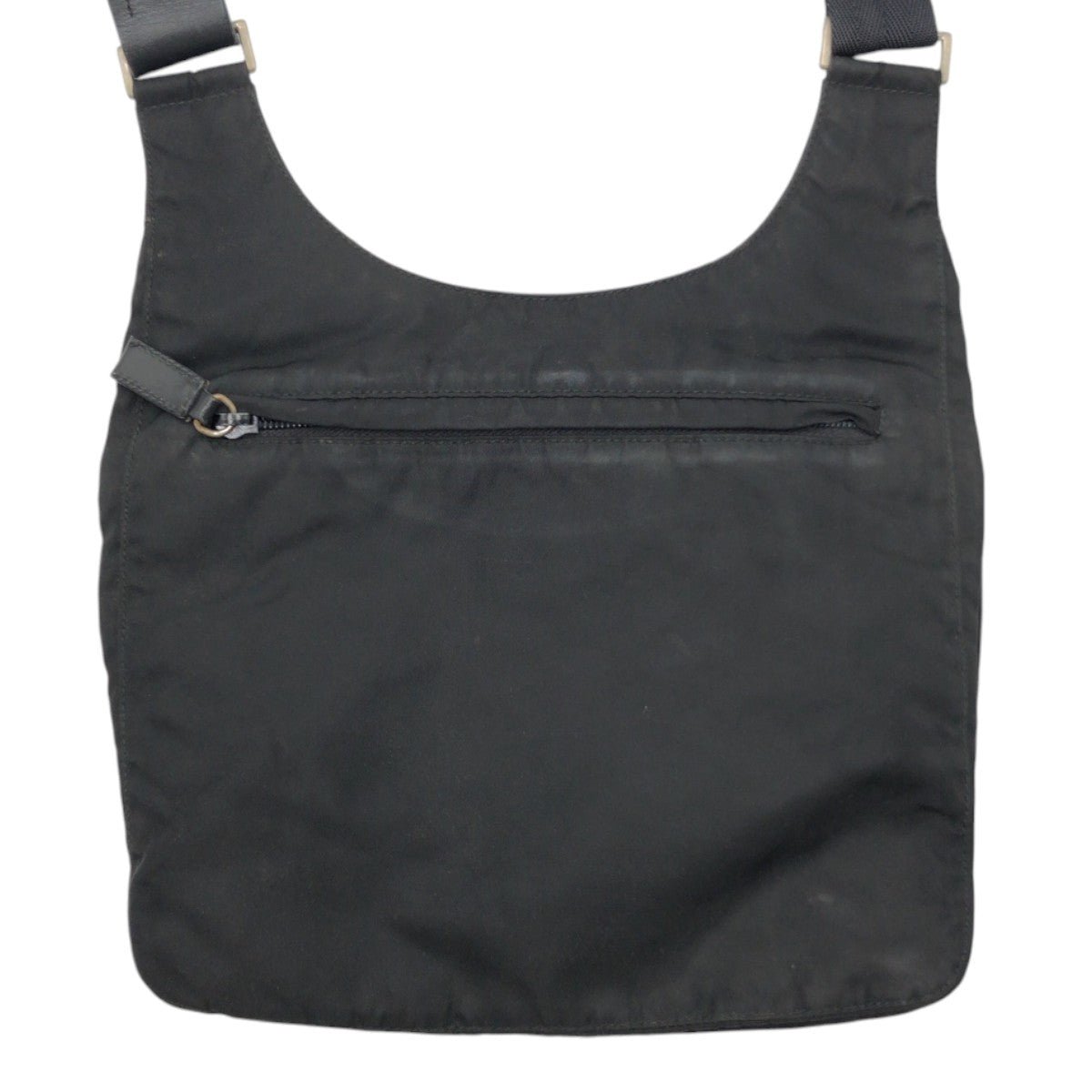 PRADA Shoulder Bag Nylon Black black Shoulder Bag Pochette Unisex Test Triangular logo Women Used Authentic