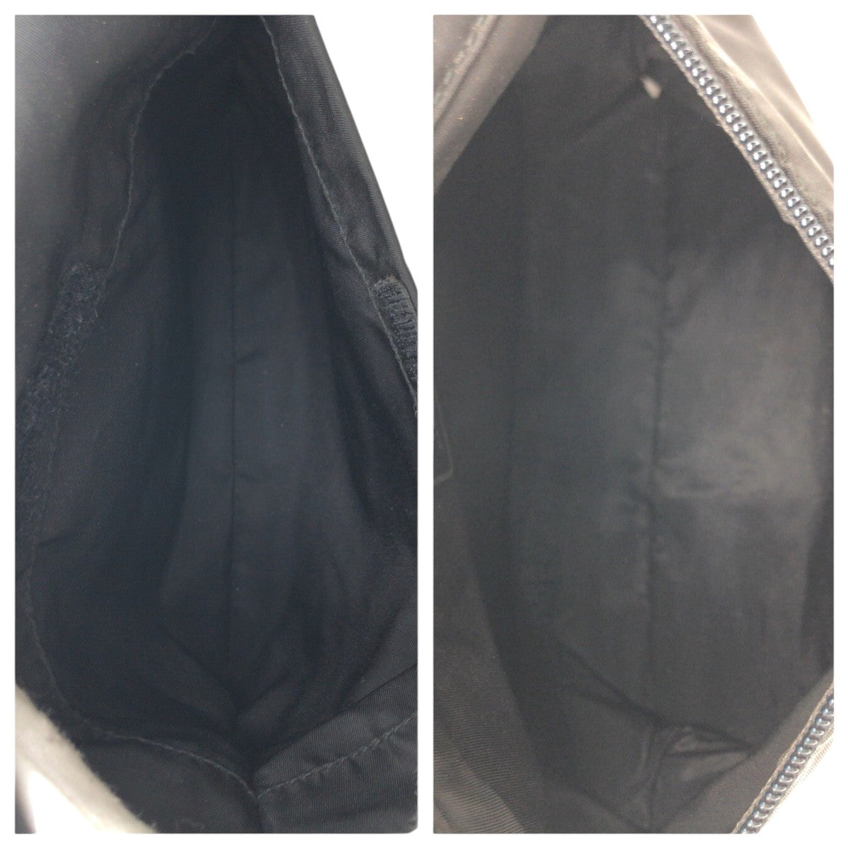 PRADA Shoulder Bag Nylon Black black Shoulder Bag Pochette Unisex Test Triangular logo Women Used Authentic