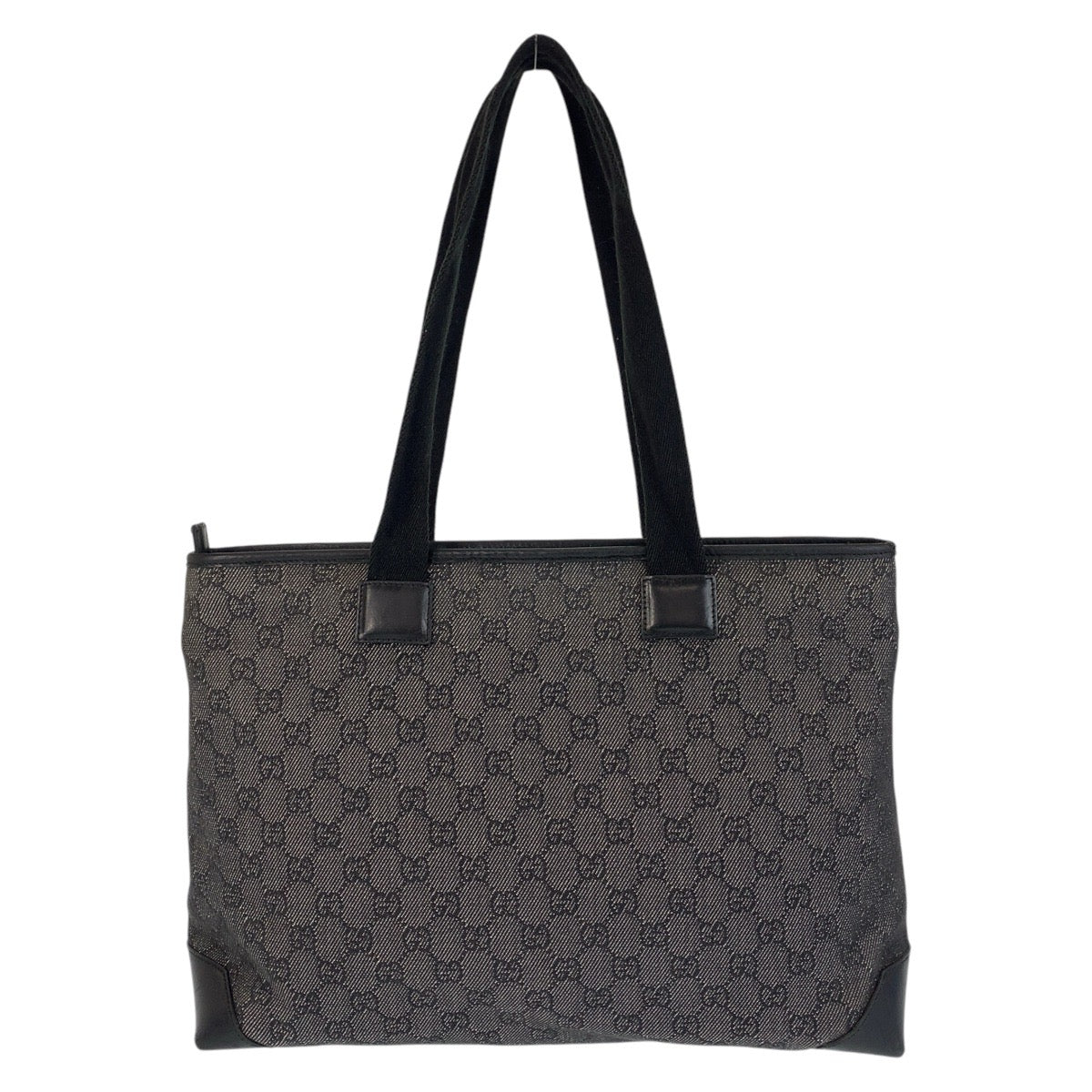 GUCCI Tote Bag 34339 GG canvas, leather Black black Tote Bag Shoulder Bag Women Used Authentic