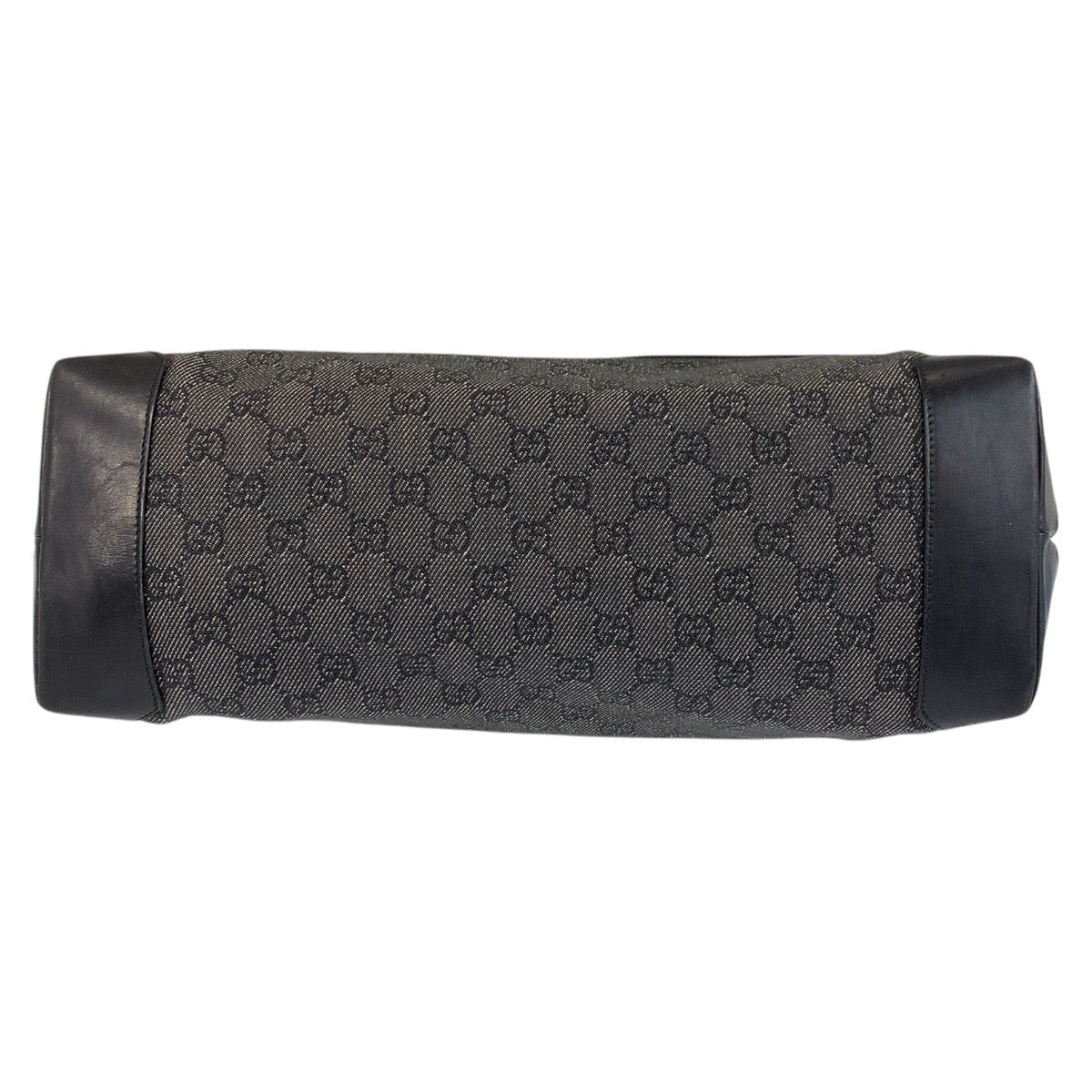 GUCCI Tote Bag 34339 GG canvas, leather Black black Tote Bag Shoulder Bag Women Used Authentic