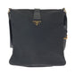 PRADA Shoulder Bag Nylon Black GoldMetal Shoulder Bag pochette Test Triangle With logo Women Used Authentic