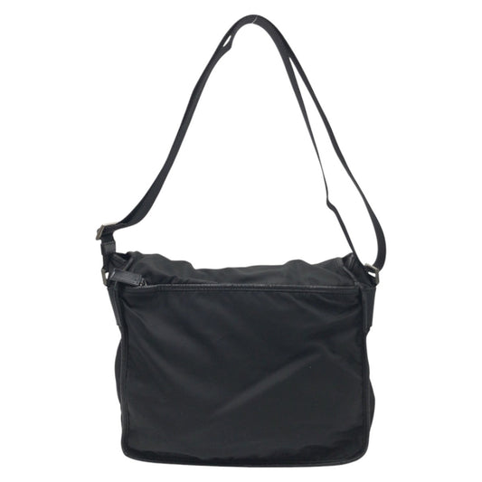 PRADA Shoulder Bag Nylon Black black Shoulder Bag Messenger Bag Unisex Test Triangular logo mens Used Authentic
