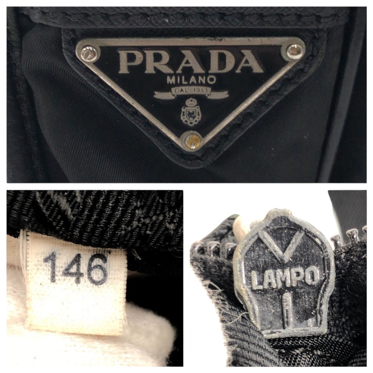 PRADA Shoulder Bag Nylon Black black Shoulder Bag Messenger Bag Unisex Test Triangular logo mens Used Authentic
