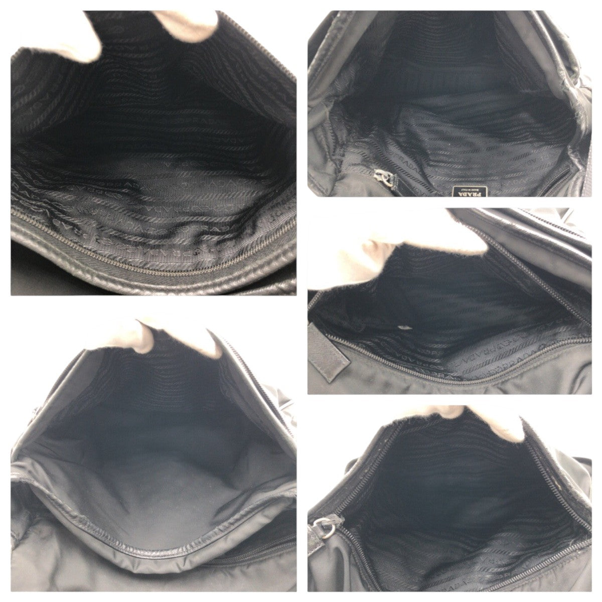 PRADA Shoulder Bag Nylon Black black Shoulder Bag Messenger Bag Unisex Test Triangular logo mens Used Authentic
