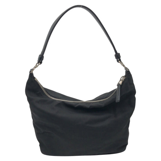 PRADA Shoulder Bag Nylon Black black Hobo Shoulder Bag Handbag Test Triangular logo Women Used Authentic