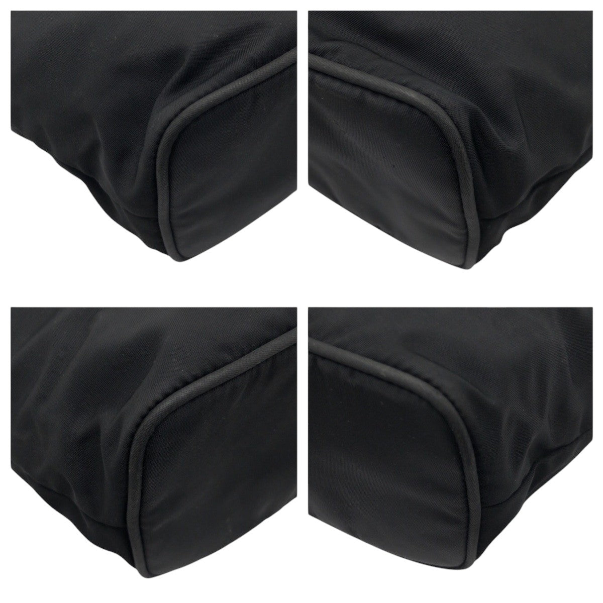 PRADA Shoulder Bag Nylon Black black Hobo Shoulder Bag Handbag Test Triangular logo Women Used Authentic