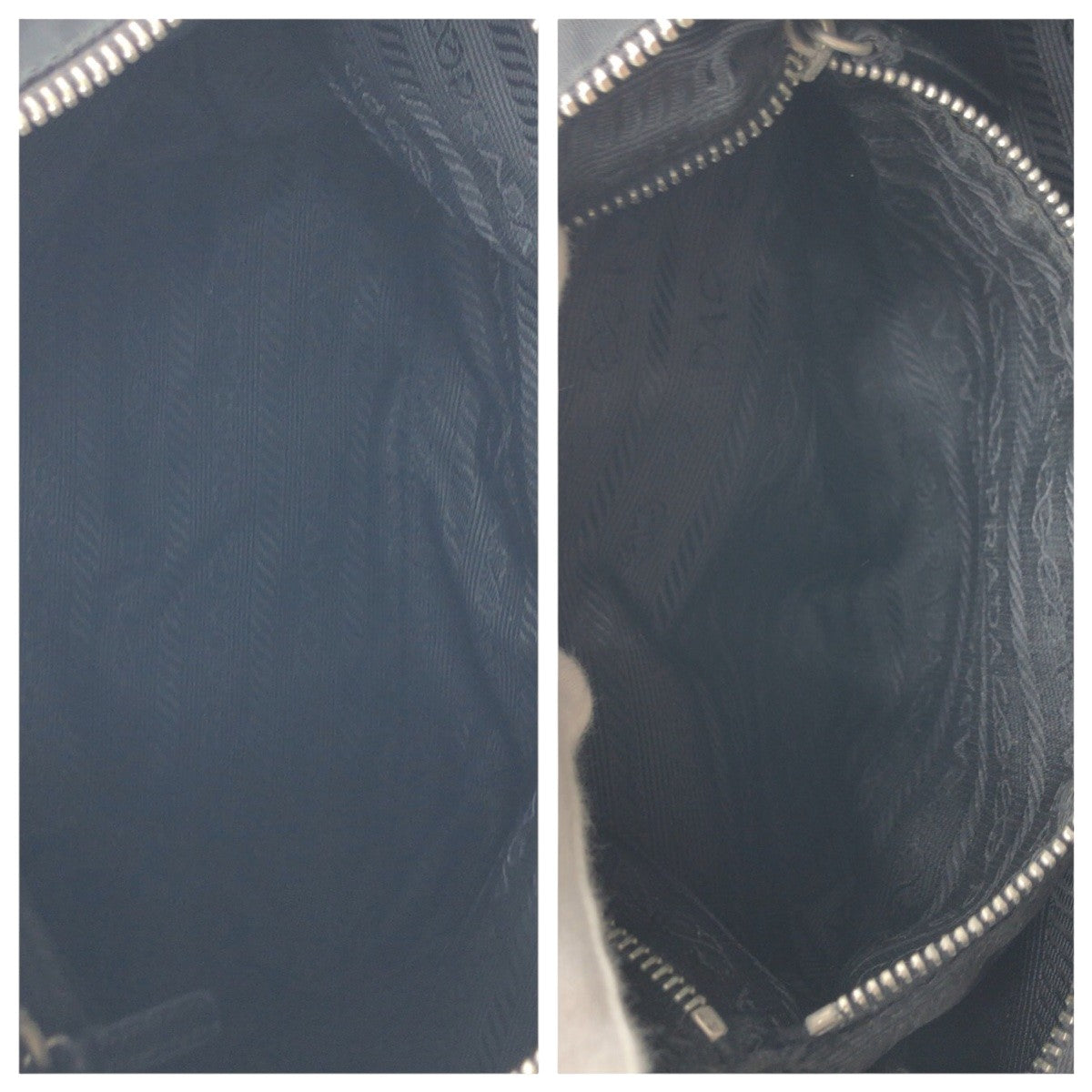 PRADA Shoulder Bag Nylon Black black Hobo Shoulder Bag Handbag Test Triangular logo Women Used Authentic