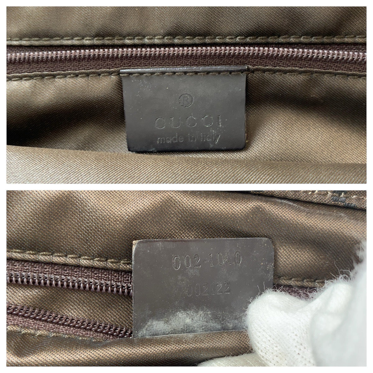 GUCCI Tote Bag 002 1010 GG canvas Brown Silver Metal Tote Bag handbag Bamboo Jumbo GG Women Used Authentic
