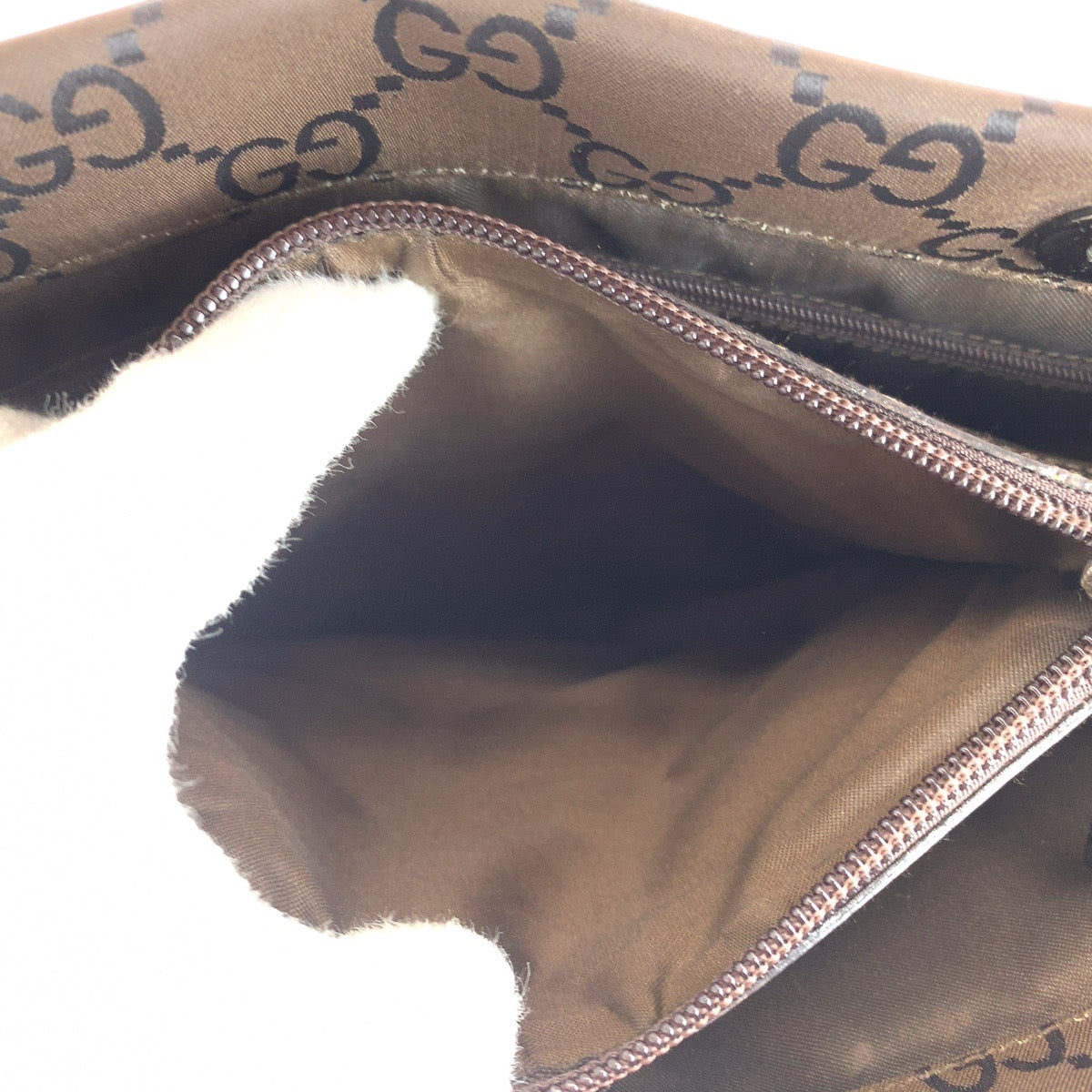 GUCCI Tote Bag 002 1010 GG canvas Brown Silver Metal Tote Bag handbag Bamboo Jumbo GG Women Used Authentic