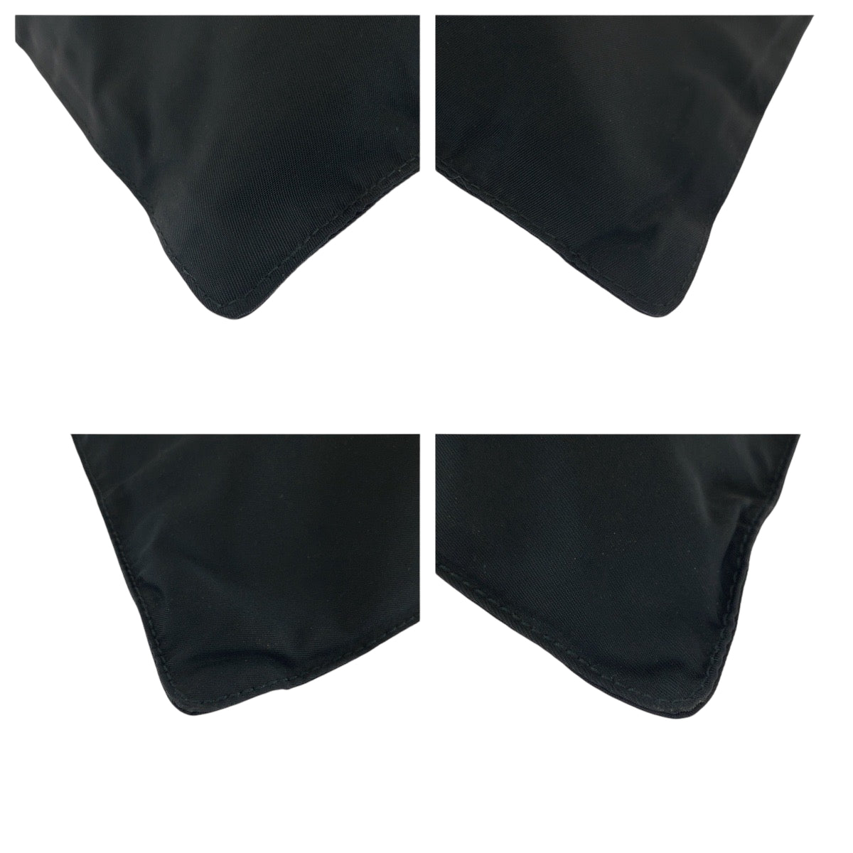 PRADA Shoulder Bag Nylon Black SilverMetal Shoulder Bag Sacoche Test Triangle With logo Women Used Authentic