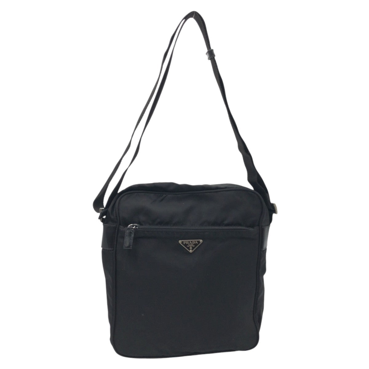 PRADA Shoulder Bag Nylon Black black Shoulder Bag Messenger Bag Unisex Test Triangular logo mens Used Authentic
