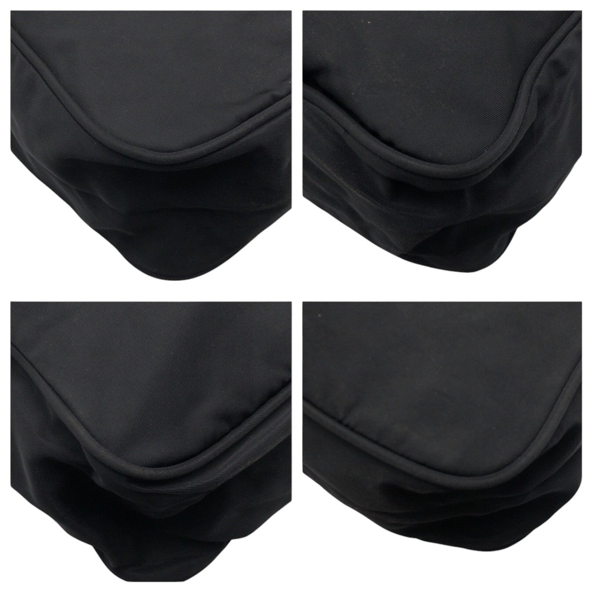 PRADA Shoulder Bag Nylon Black black Shoulder Bag Messenger Bag Unisex Test Triangular logo mens Used Authentic