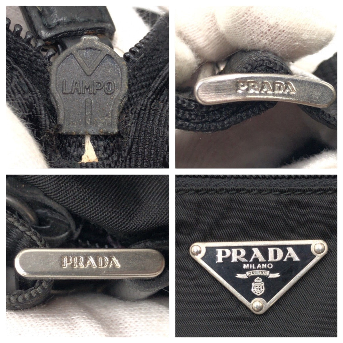 PRADA Shoulder Bag Nylon Black black Shoulder Bag Messenger Bag Unisex Test Triangular logo mens Used Authentic