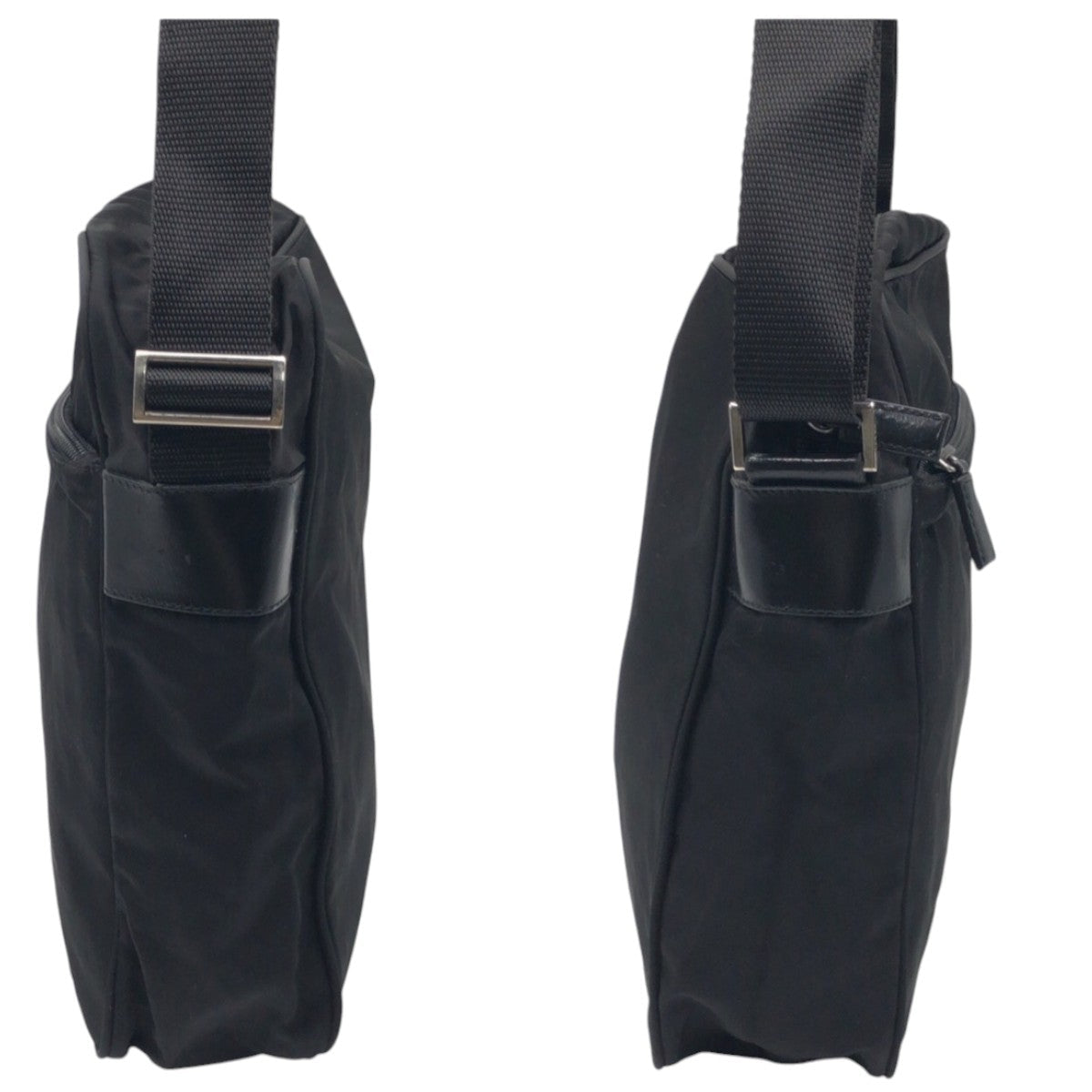 PRADA Shoulder Bag Nylon Black black Shoulder Bag Messenger Bag Unisex Test Triangular logo mens Used Authentic