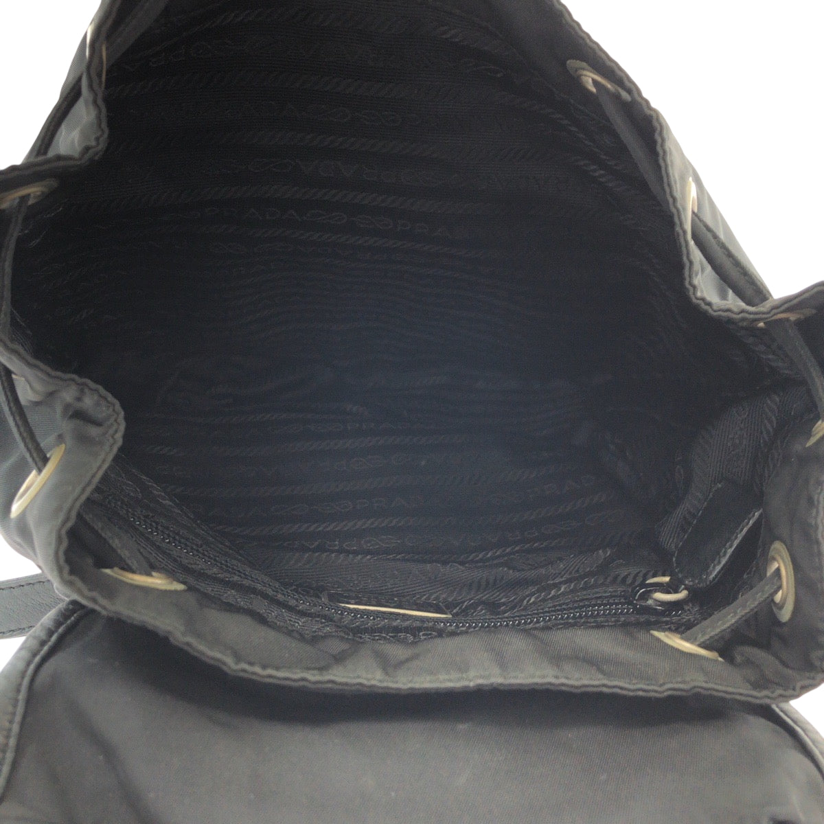 PRADA Backpack Nylon, Leather black Backpack Unisex Test Women Used Authentic