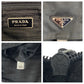 PRADA Shoulder Bag Nylon Black SilverMetal Shoulder Bag pochette Test Triangle With logo Women Used Authentic