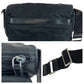 PRADA Shoulder Bag Nylon Black SilverMetal Shoulder Bag pochette Test Triangle With logo Women Used Authentic