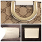 GUCCI Shoulder Bag 203257 GG canvas, leather Beige White Gold Metal Crossbody Shoulder Bag Women Used Authentic