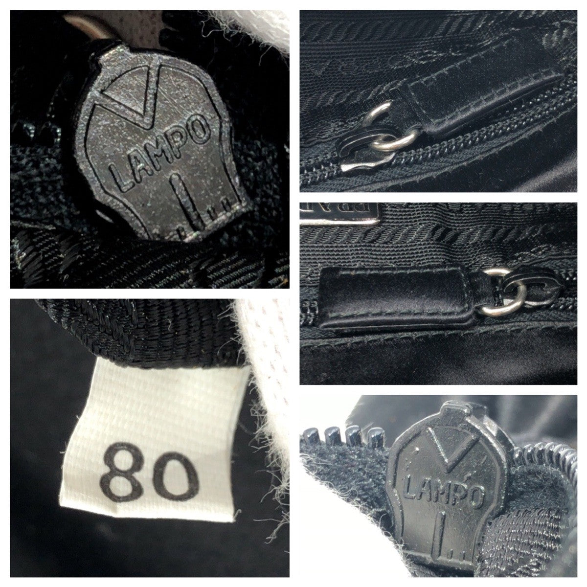 PRADA Shoulder Bag Satin black Shoulder Bag One Shoulder Bag Women Used Authentic