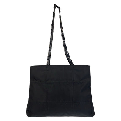 PRADA Tote Bag Nylon Black black Tote Bag Shoulder Bag Test Triangle With logo Women Used Authentic