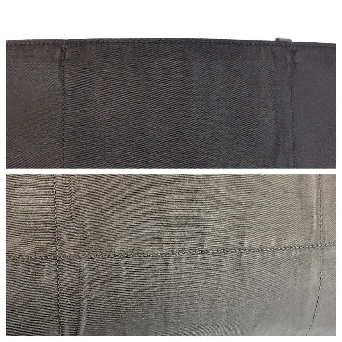 PRADA Tote Bag Nylon Black black Tote Bag Shoulder Bag Test Triangle With logo Women Used Authentic