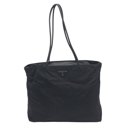 PRADA Tote Bag Nylon Black black Tote Bag Shoulder Bag Unisex Test Triangular logo Women Used Authentic