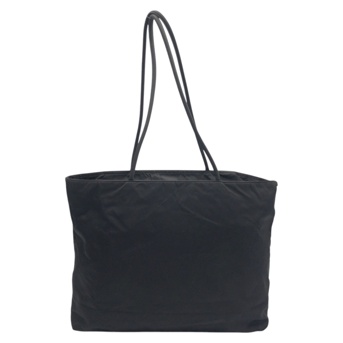 PRADA Tote Bag Nylon Black black Tote Bag Shoulder Bag Unisex Test Triangular logo Women Used Authentic