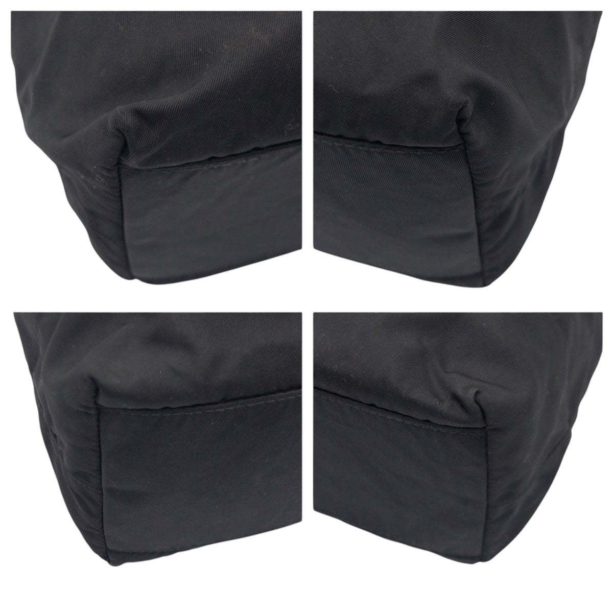 PRADA Tote Bag Nylon Black black Tote Bag Shoulder Bag Unisex Test Triangular logo Women Used Authentic