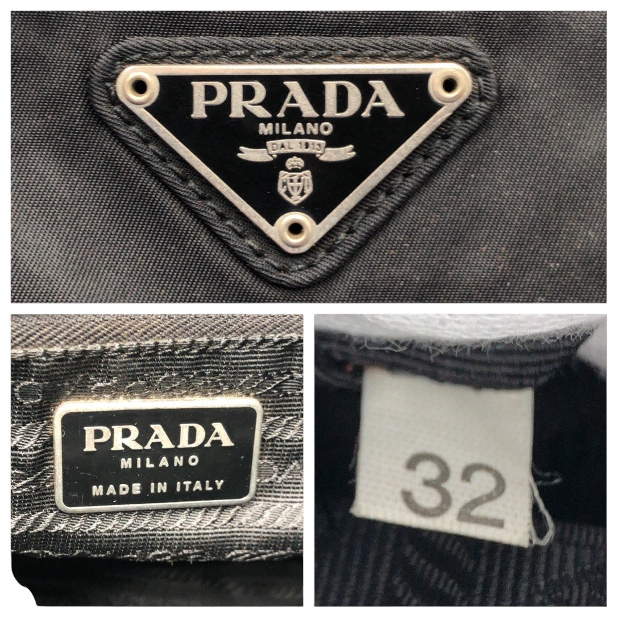 PRADA Tote Bag Nylon Black black Tote Bag Shoulder Bag Unisex Test Triangular logo Women Used Authentic