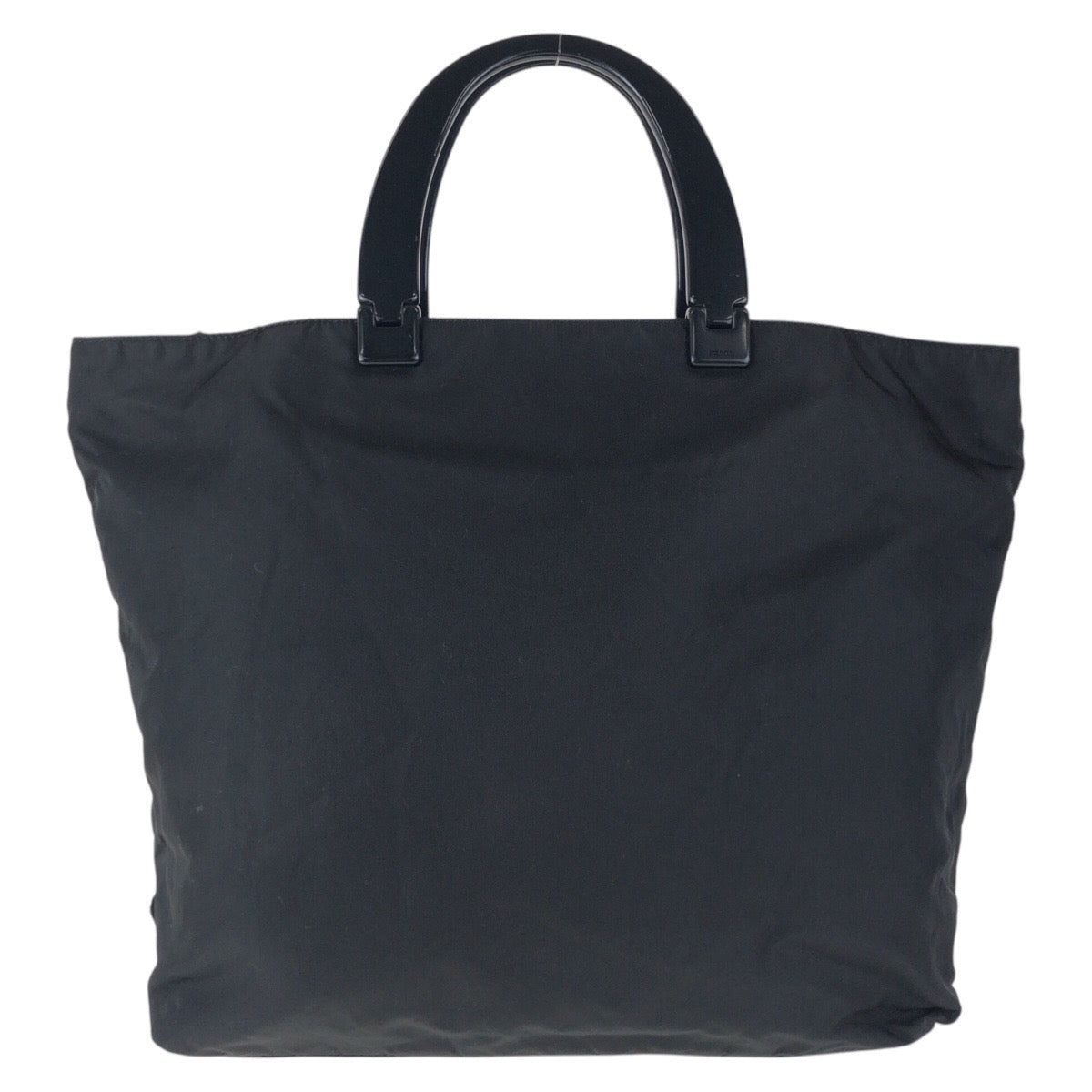 PRADA Tote Bag Nylon, Plastic Black black Tote Bag handbag Test Triangle With logo Women Used Authentic