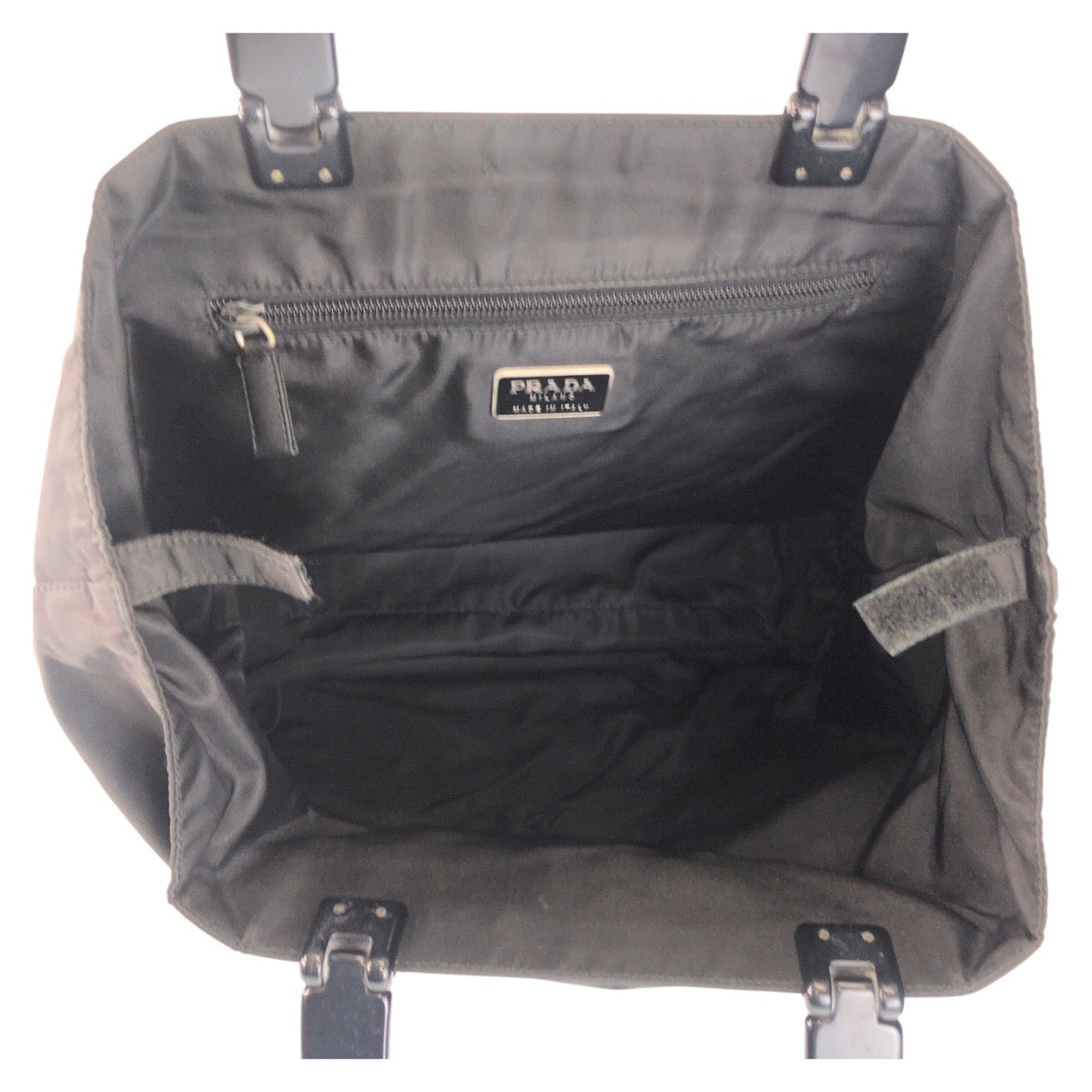 PRADA Tote Bag Nylon, Plastic Black black Tote Bag handbag Test Triangle With logo Women Used Authentic