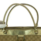 GUCCI Tote Bag 189831 GG canvas, leather Beige gold Tote Bag Shoulder Bag Abbey Women Used Authentic