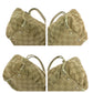 GUCCI Tote Bag 189831 GG canvas, leather Beige gold Tote Bag Shoulder Bag Abbey Women Used Authentic